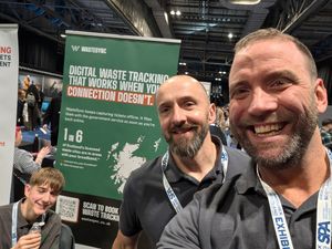 Alastair Mackie and the WasteSync team at the Procurex Scotland 2026 exhibition stand at the SEC Glasgow